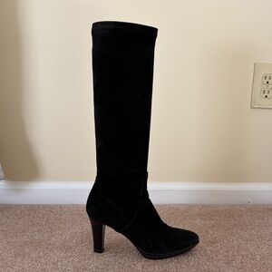 AQUATALIA Black Suede Tall Boots